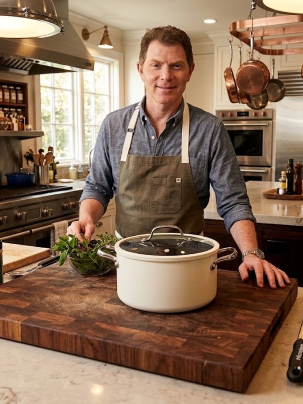 GREENPAN by Bobby Flay PROFESSIONAL CERAMIC NONSTICK 6-QUART STOCKPOT WITH LID